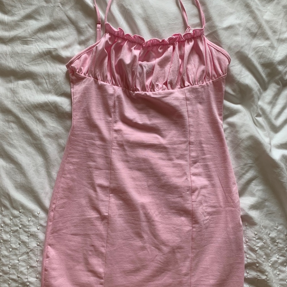 FRILLED DETAIL BUST DRESS - Picture 5 of 6